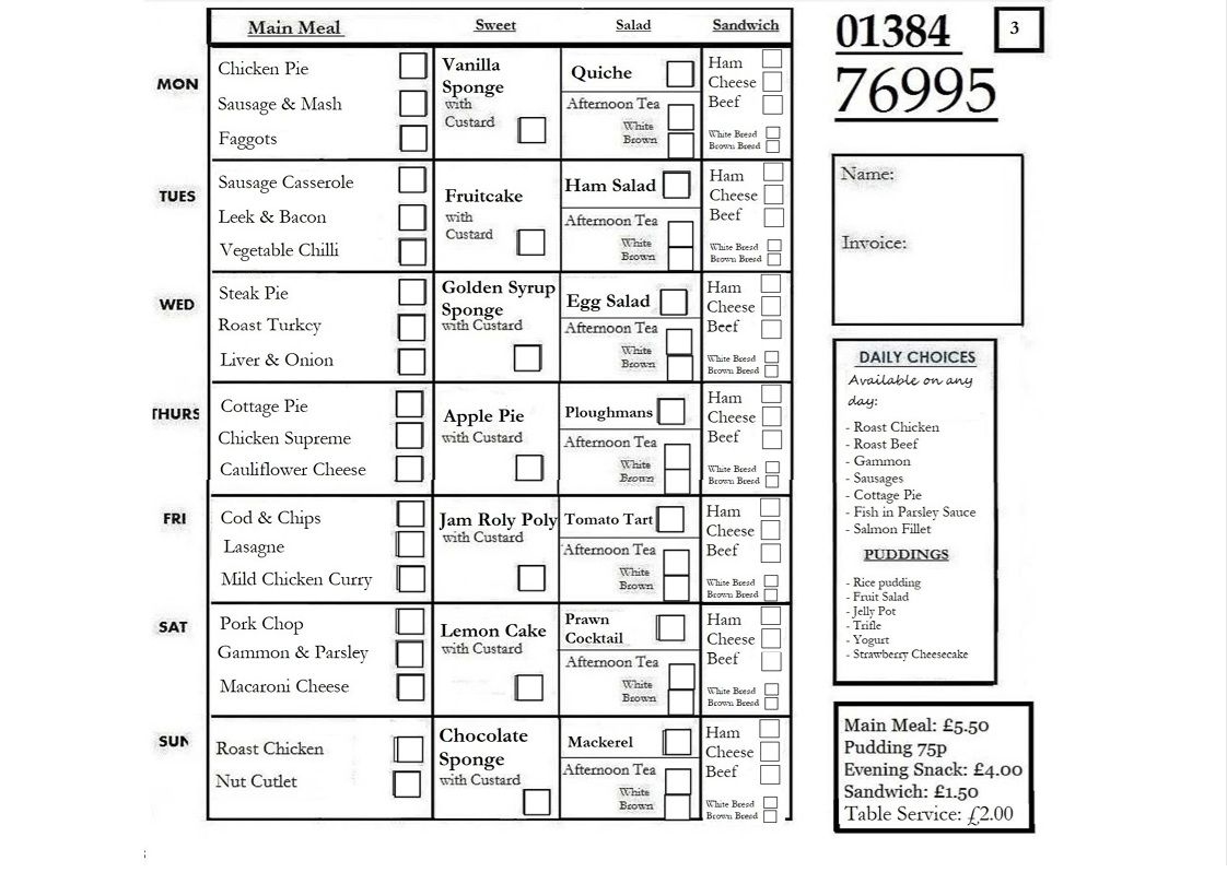 Community Meal Care - Meals on Wheels - Week 3 2026